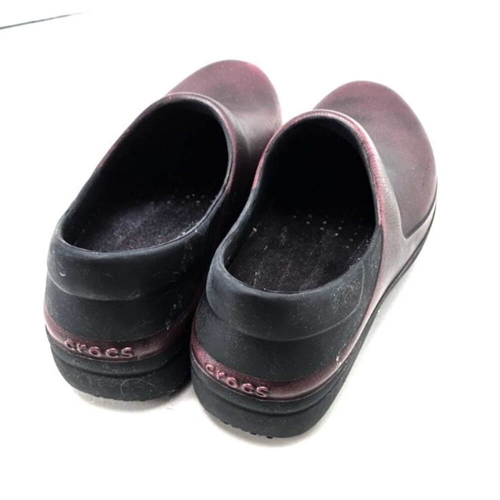 Crocs NERIA Women’s Shoe Size 9 Burgundy Mules Clogs - Picture 3 of 6